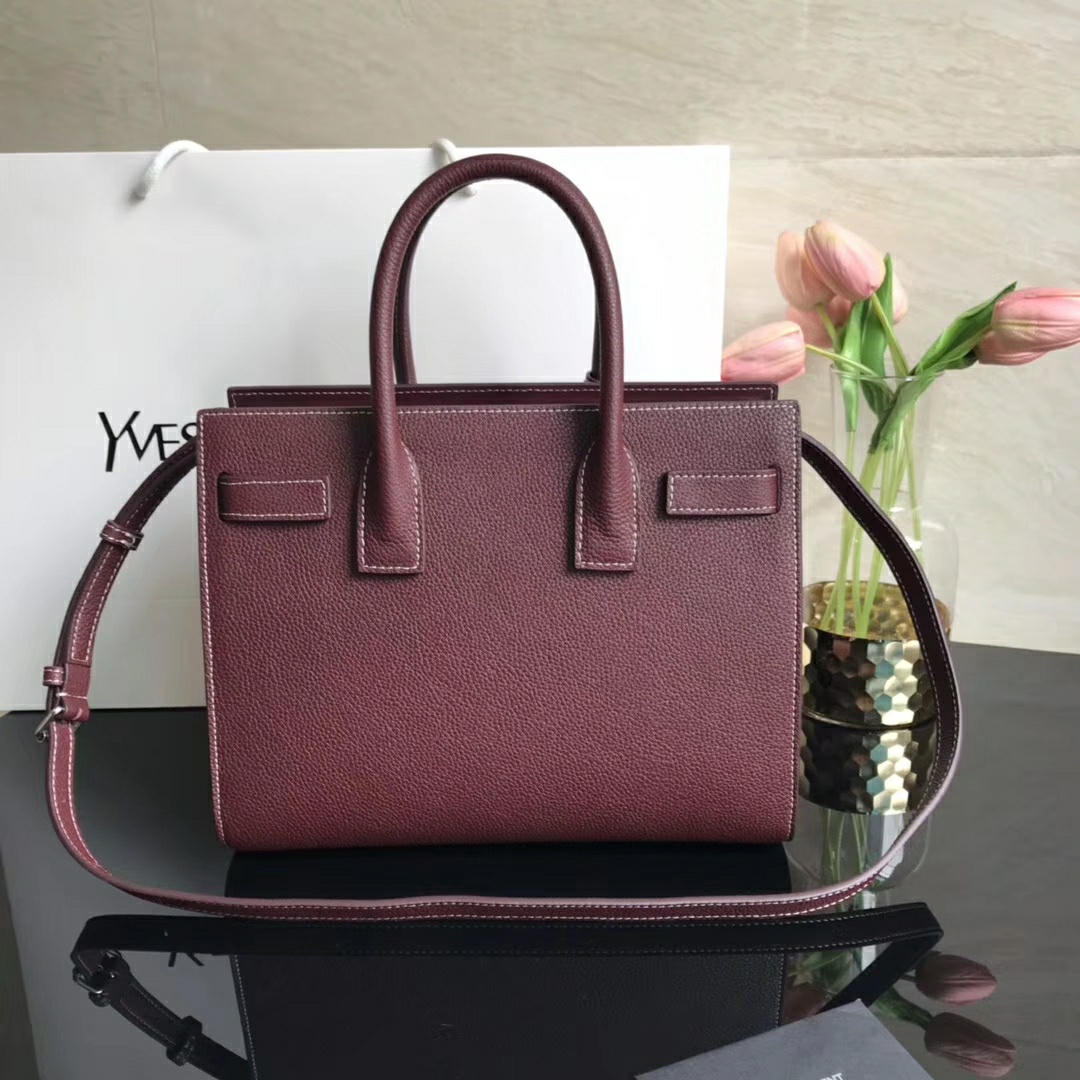 Y51 classic sac de jour baby in grained leather opyum red 421863 26 x 20.5 x 12.5 cm