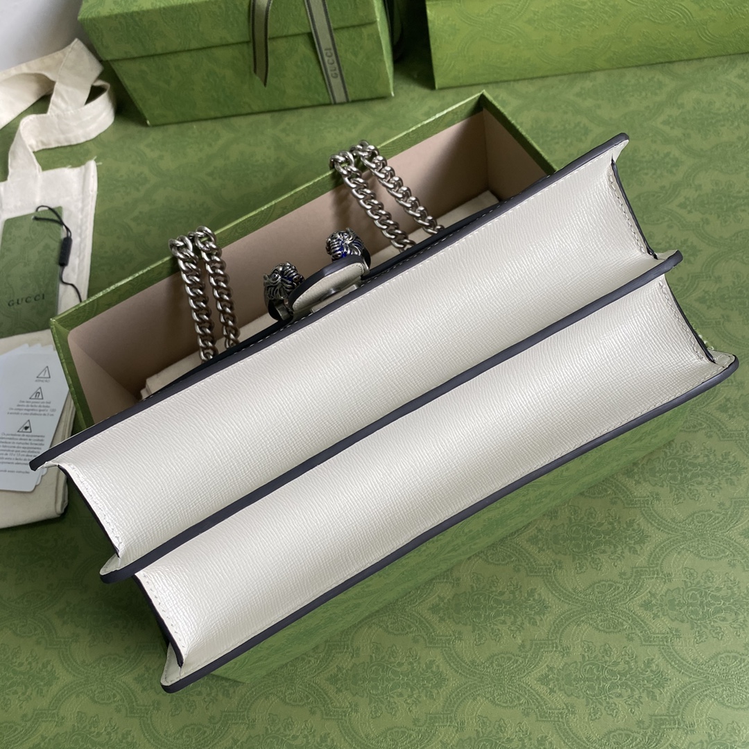 Gvc*1  svp*me dionysus small shoulder bag orange and white leather 400249 28 x 17 x 9 cm