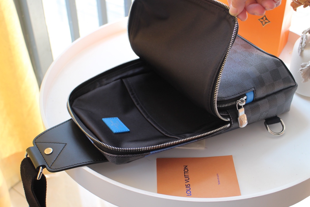 l0vis Vvtt0n avenue sling bag damier graphite giant canvas n40403 20.0 x 31.0 x 10.0cm