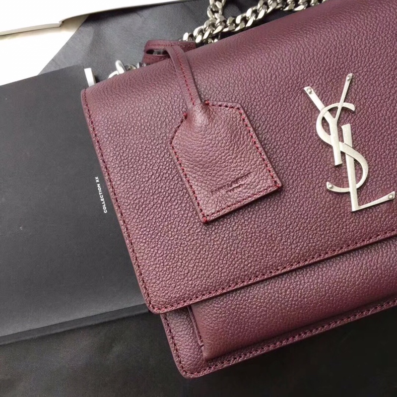 Y51 sunset medium in smooth leather rouge legion 442906 22 x 16 x 8 cm