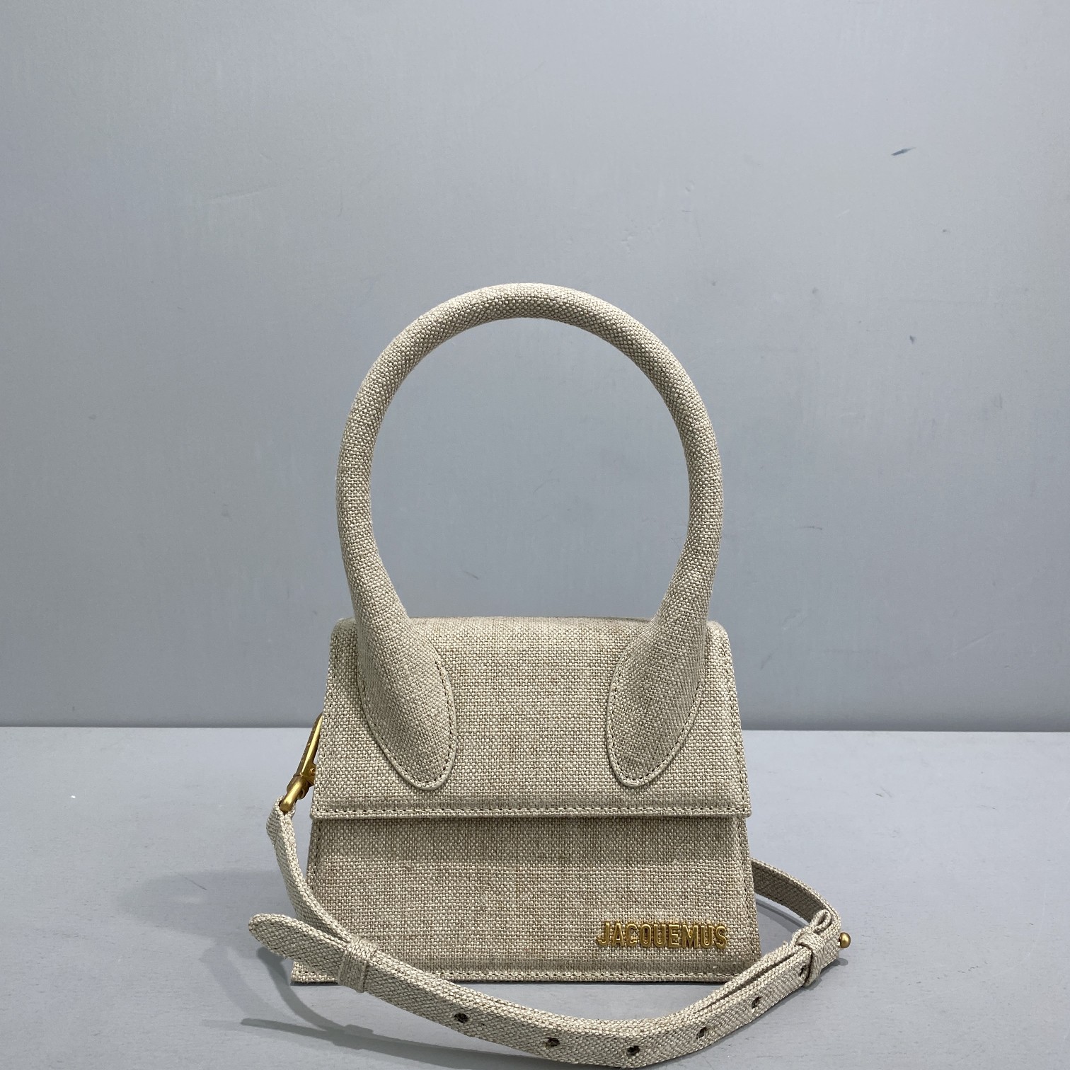 JACQUEMUS LE CHIQUITO Medium Canvas Micro Bag 213BA02 18 x 15.5 x 8 cm