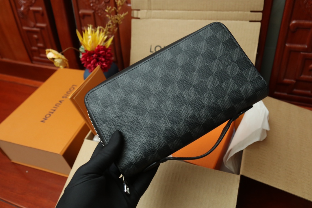 l0vis Vvtt0n zippy xl wallet damier graphite canvas black n41503 23 x 15 x 4 cm