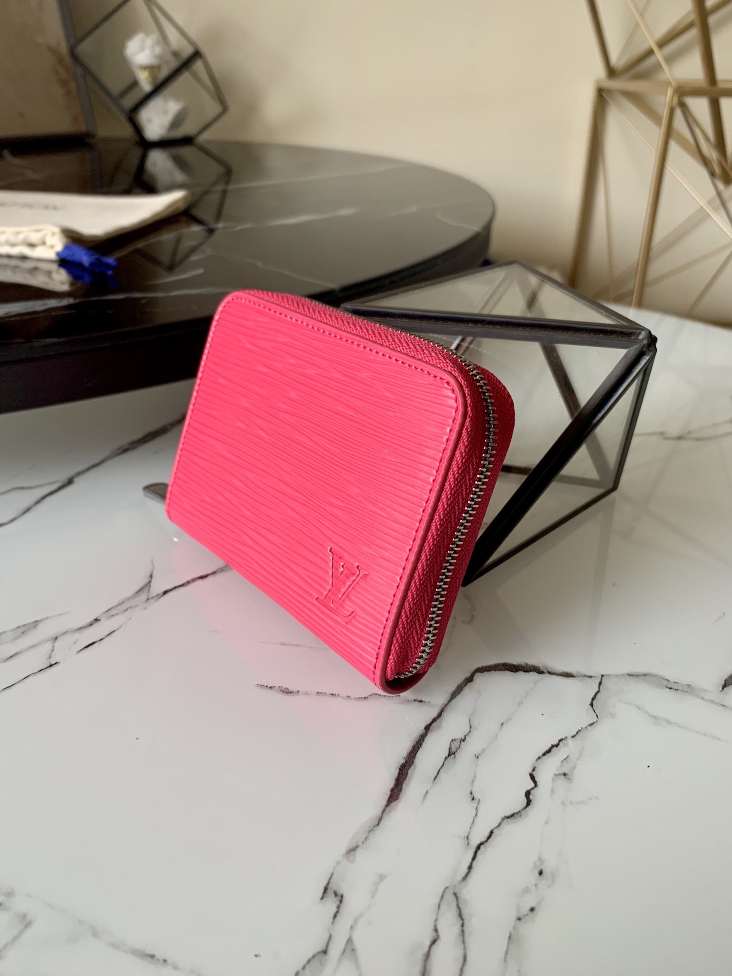 l0vis Vvtt0n zippy coin purse epi leather rose red m68759 11 x 8.5 x 2 cm