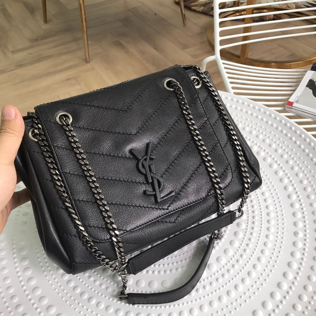 Y51 nolita small bag in vintage leather black 22 x 17.5 x 13 cm