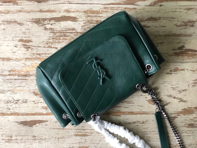 Y51 nolita small bag in vintage leather green 22 x 17.5 x 13 cm