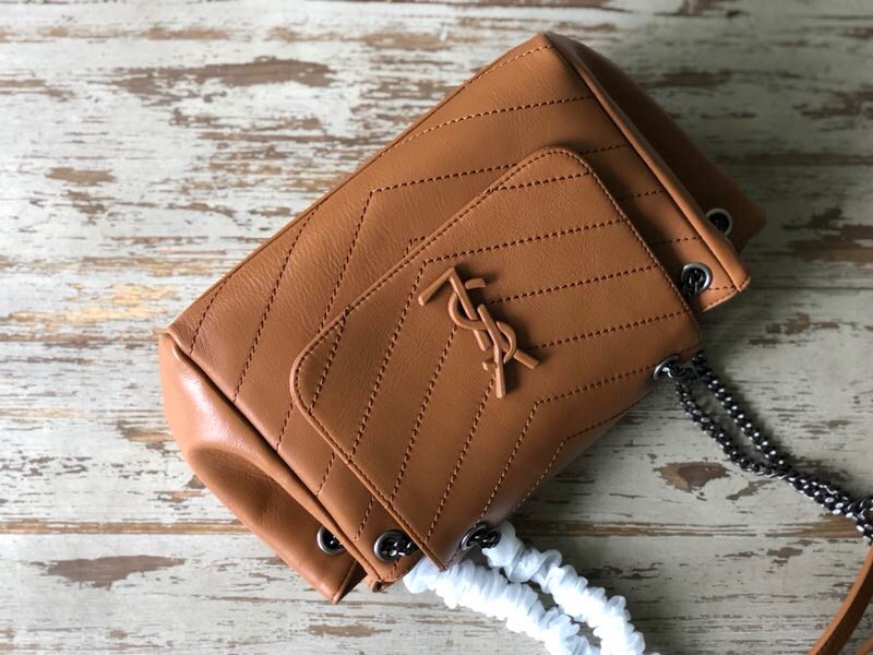 Y51 nolita small bag in vintage leather dark beige 22 x 17.5 x 13 cm