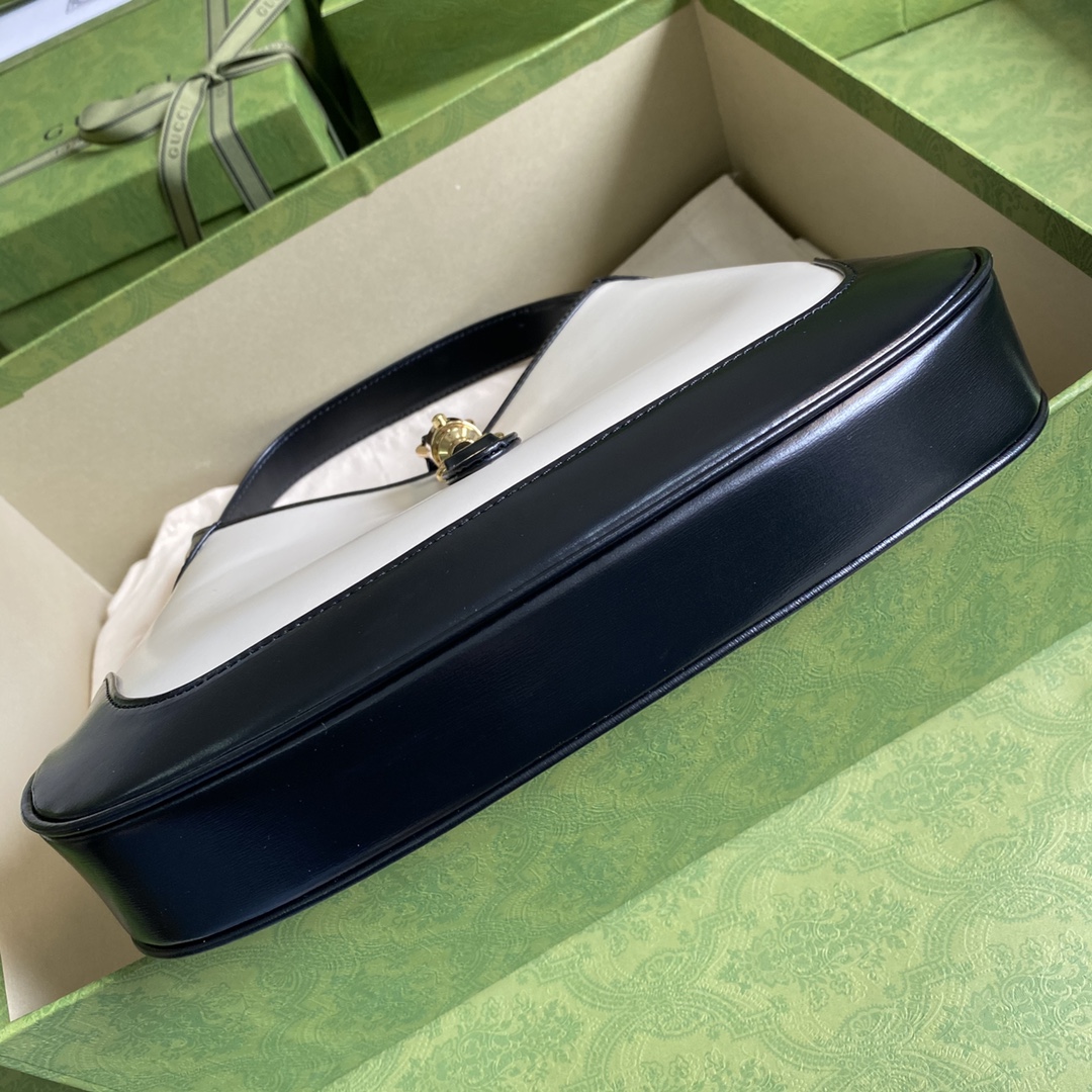 Gvc*1 jackie 1961 small shoulder bag white leather 636706 28 x 19 x 4.5 cm