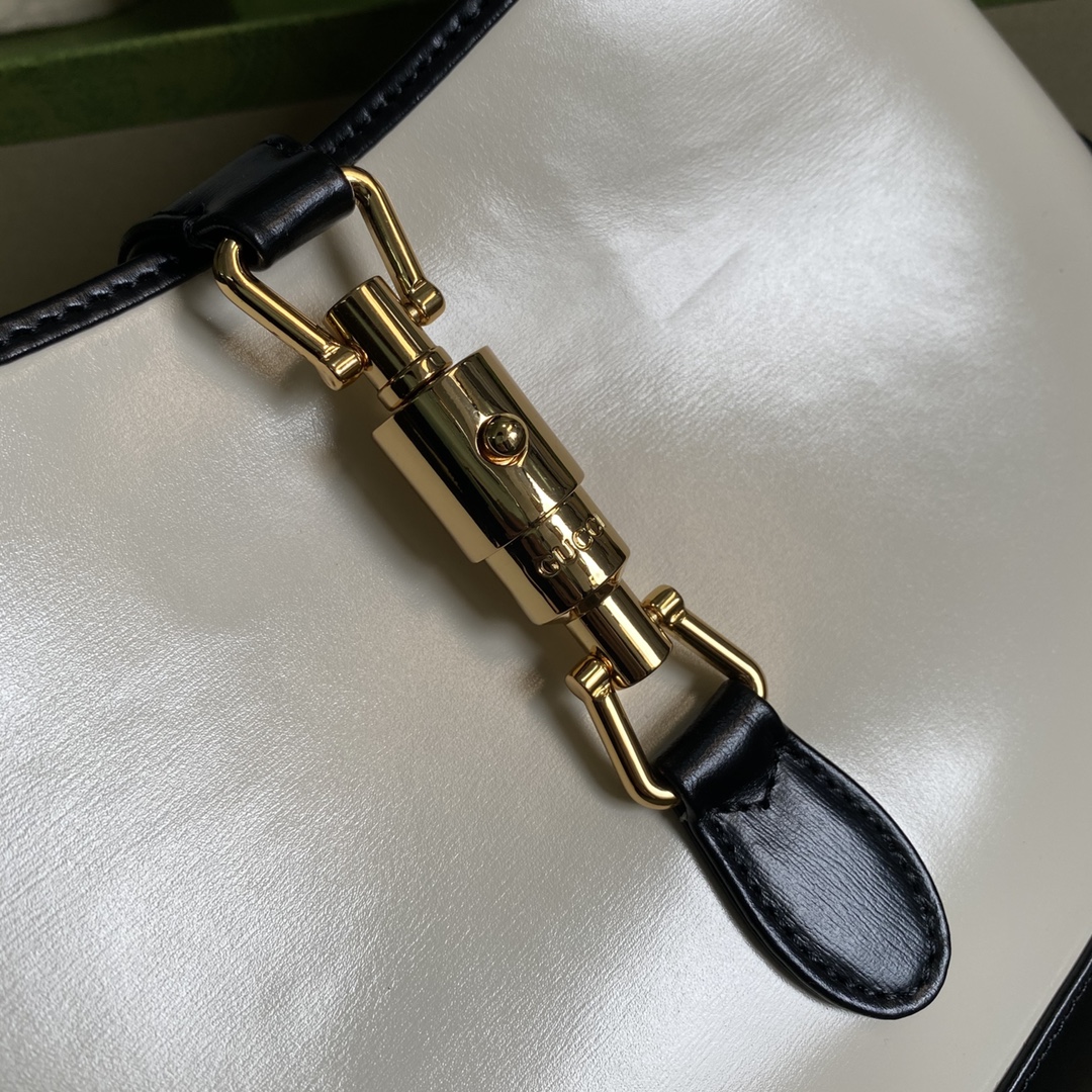 Gvc*1 jackie 1961 small shoulder bag white leather 636706 28 x 19 x 4.5 cm