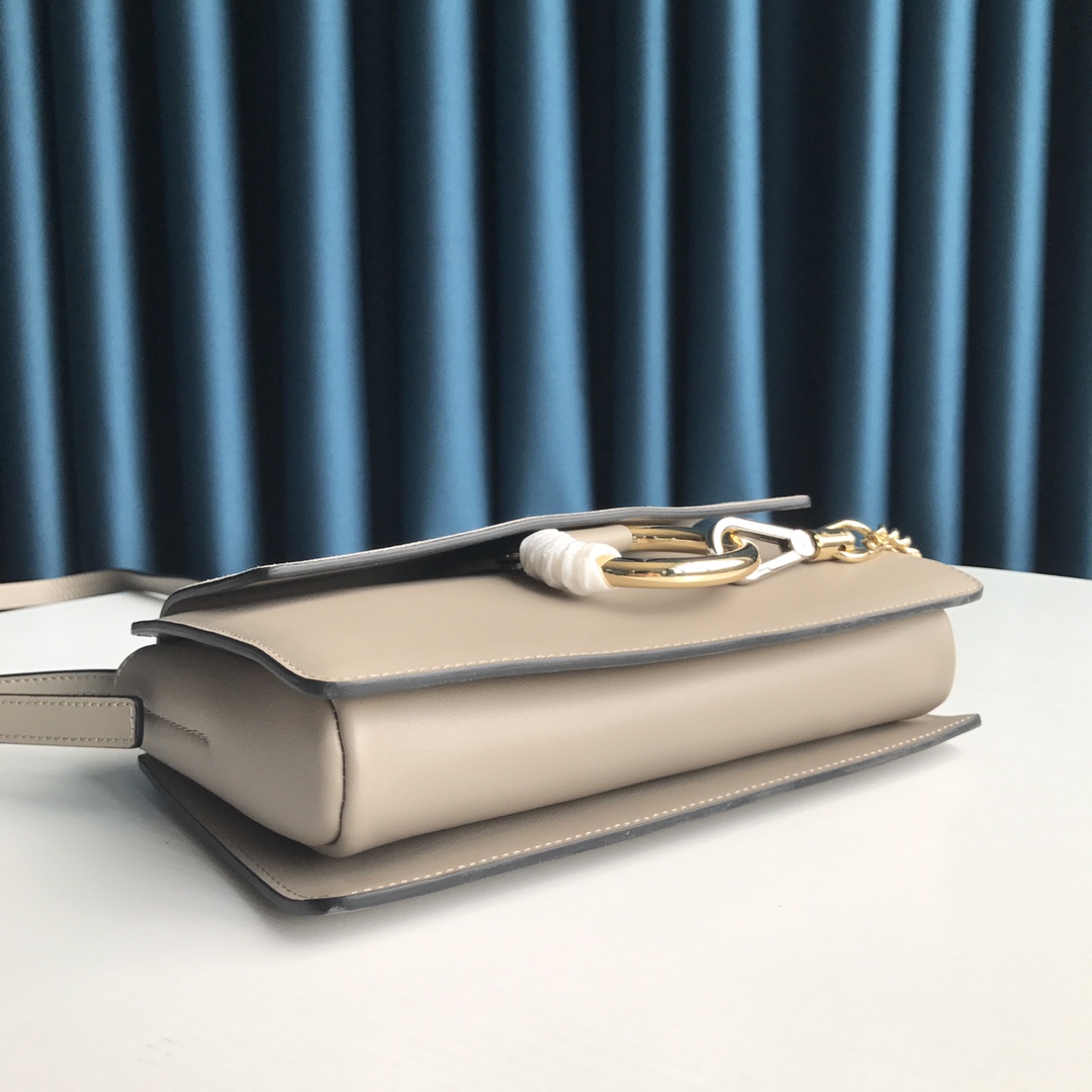 CHLOÉ FAYE SMALL SHOULDER BAG Motty Grey CHC15US127 24 x 7 x 15 cm