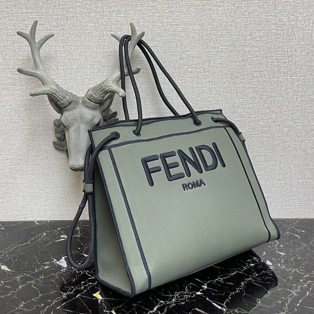 F**di medium roma tote bag gray 8bh380aei1