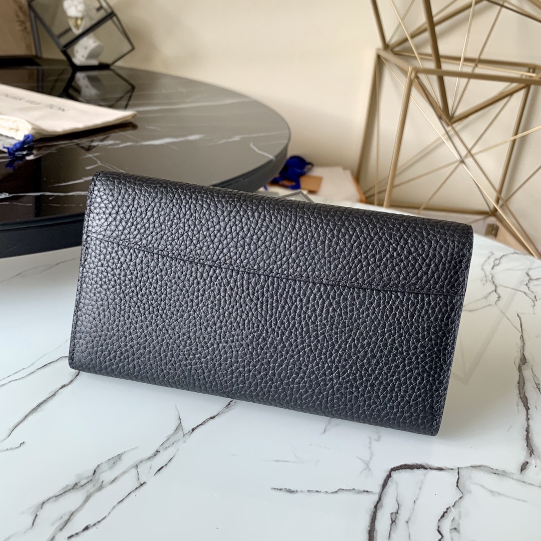 l0vis Vvtt0n capucines wallet taurillon leather black m61248 20 x 11 cm