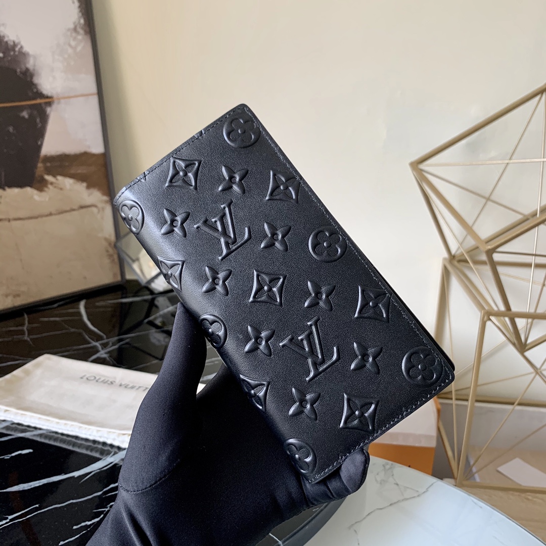 l0vis Vvtt0n brazza wallet monogram seal leather black m80503 10 x 19 x 2 cm