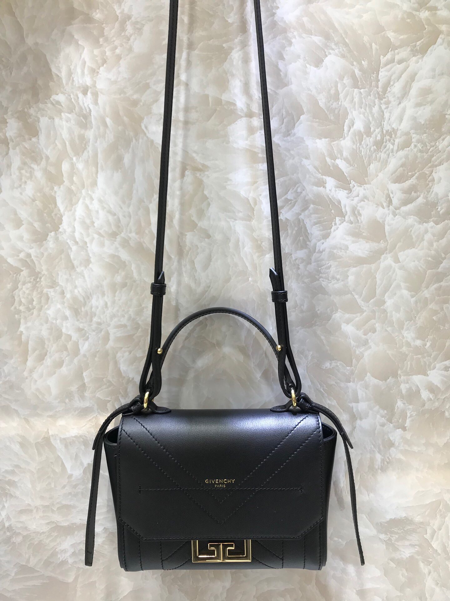GIVENCHY SMALL EDEN BAG Black 19 × 14 × 5.5 cm