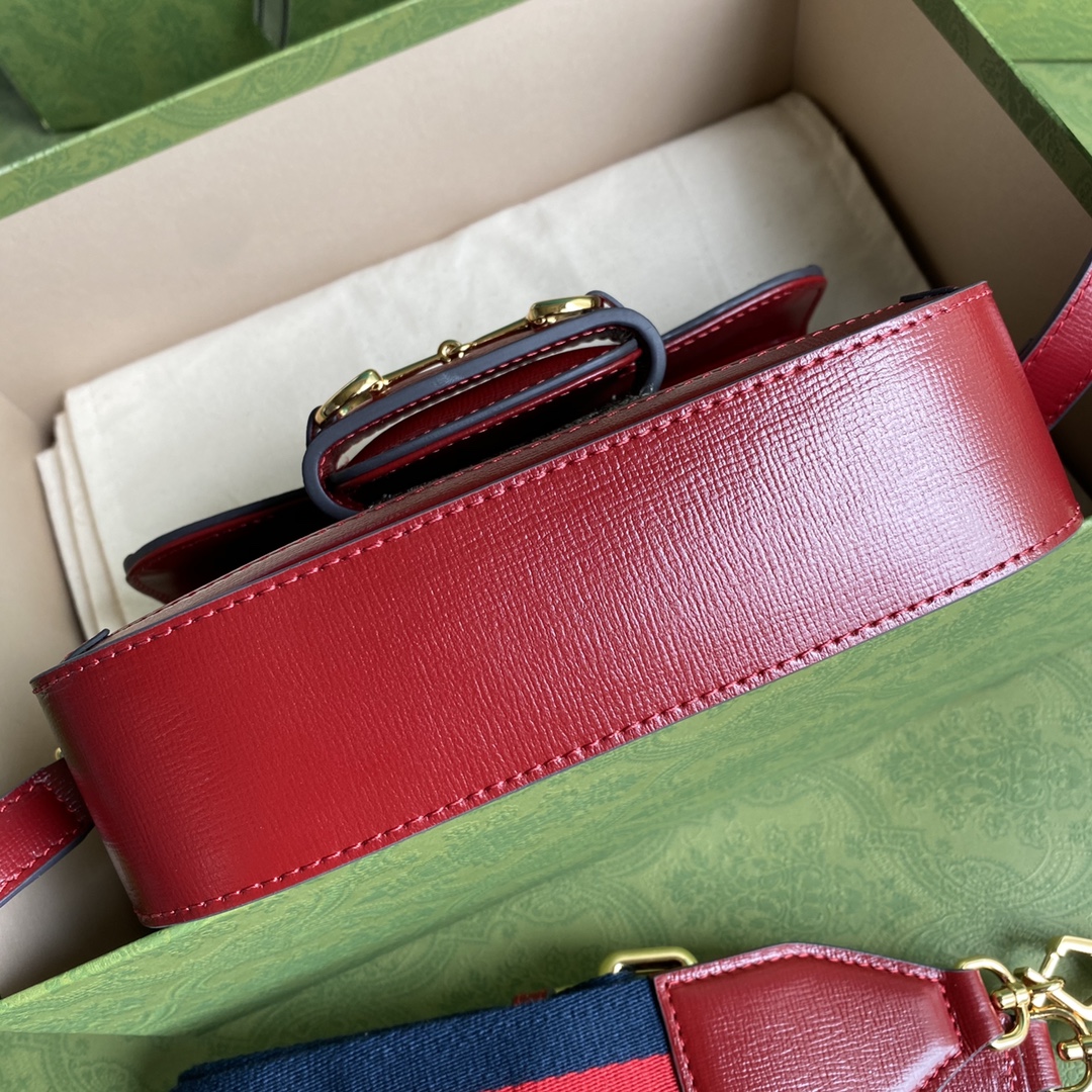 Gvc*1 mini horsebit 1955 bag gg svp*me canvas beige and red 658574 20.5 x 14 x 5 cm