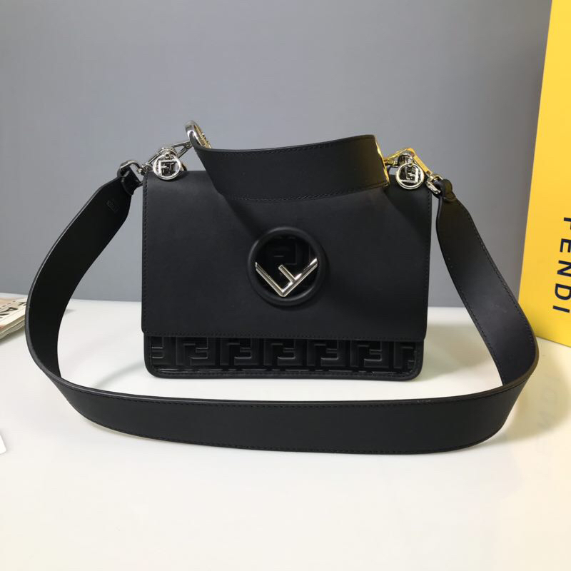 F**di kan i f leather black 8bt284 25 cm