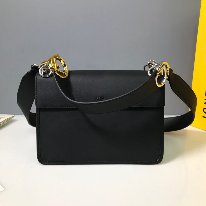 F**di kan i f leather black 8bt284 25 cm