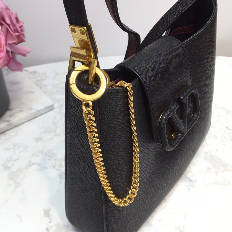 Va1e*ntin0 garavani vsling shoulder bag black wb0f17hfb 24 x 6 x 21 cm