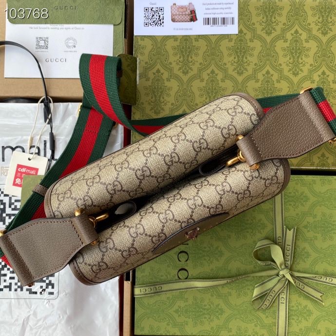 Gvc*1 small neo vintage messenger bag gg svp*me canvas beige 501050 22 x 16.5 x 4 cm