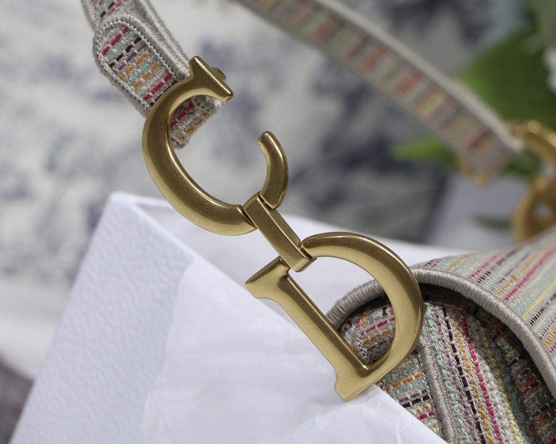 D10r saddle bag embroidery stripes color m0446 25.5 x 20 x 6.5 cm