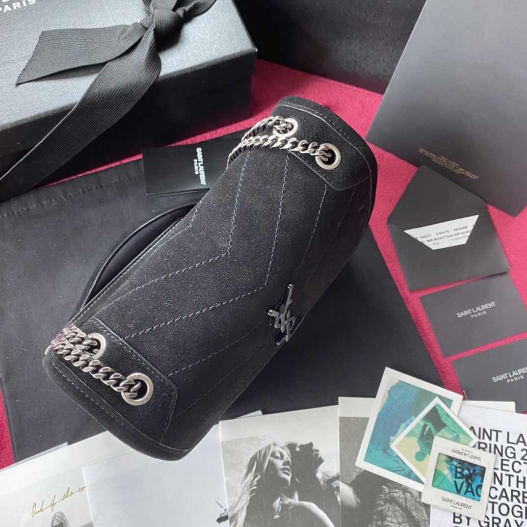 Y51 baby niki in suede and smooth leather black metal 4988941 22 cm