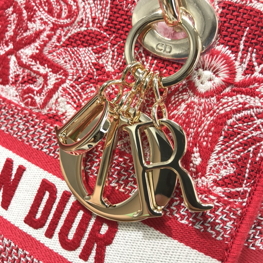 D10r medium lady d-lite bag raspberry toile de jouy reverse embroidery m0565 24 x 20 x 11 cm