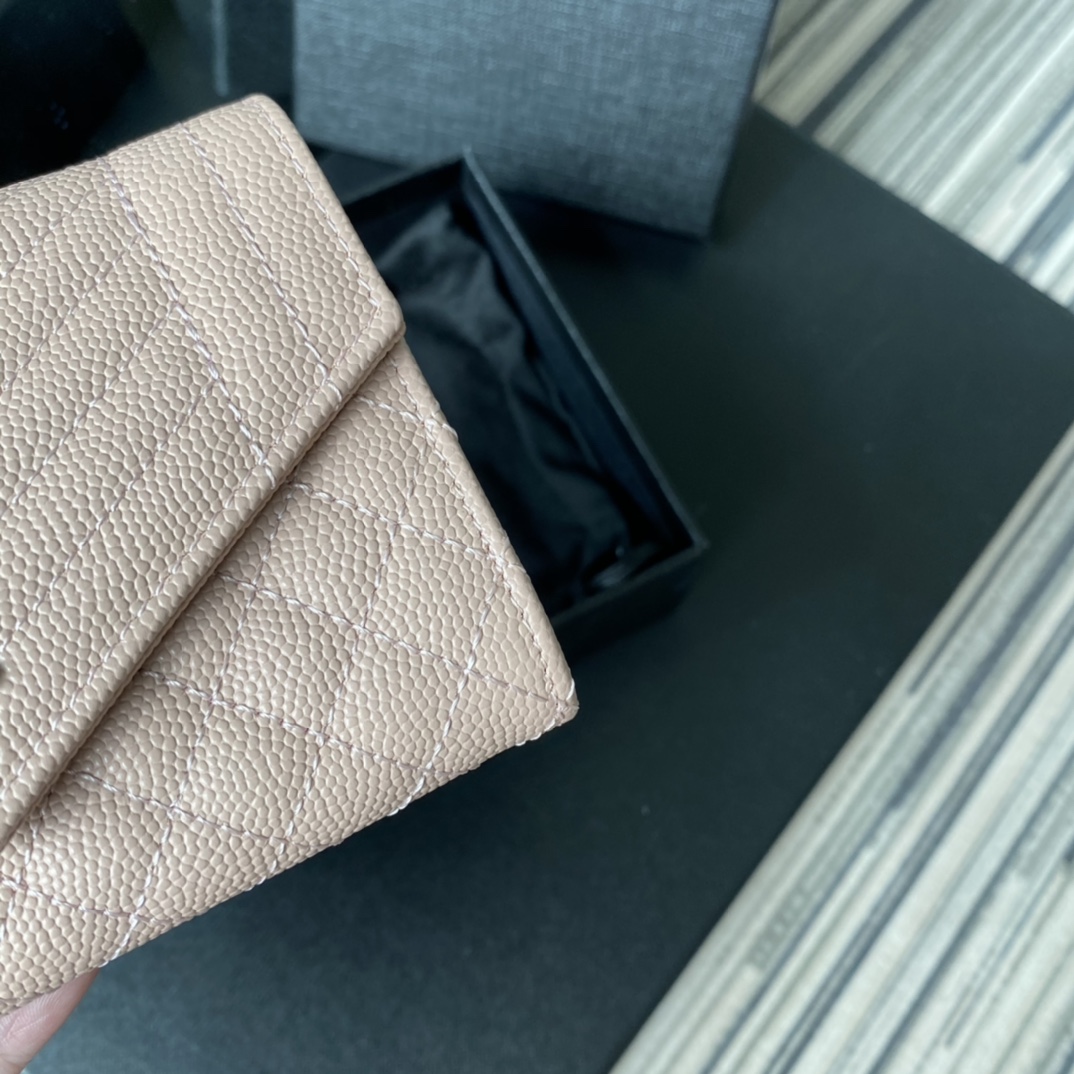 Y51 small monogram envelope wallet in mix matelassÉ grain de poudre embossed leather light pink 651026 13.5 x 9.5 x 3 cm