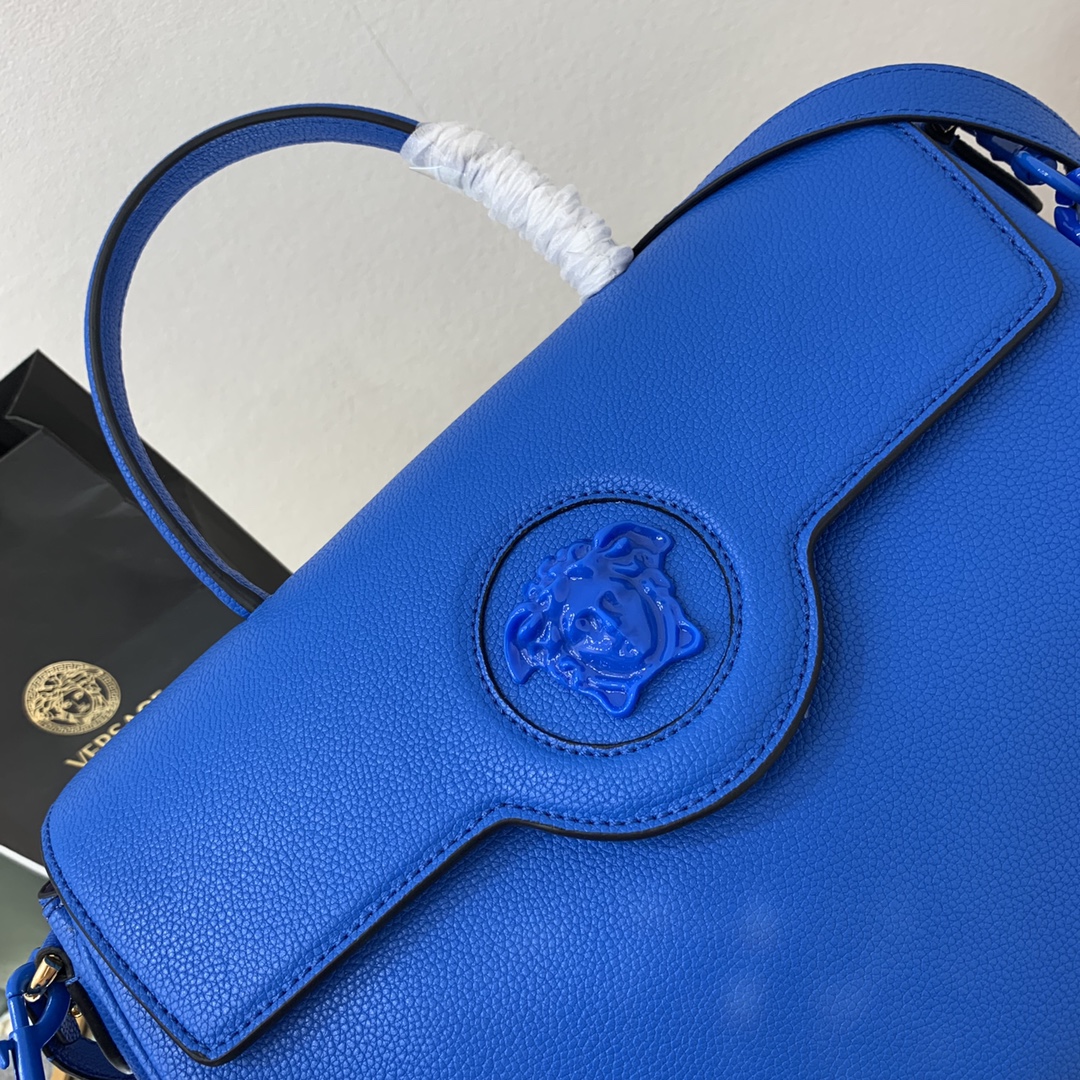 VERSACE MEDIUM LA MEDUSA HANDBAG Lapis DBFI039 25 x 15 x 22 cm