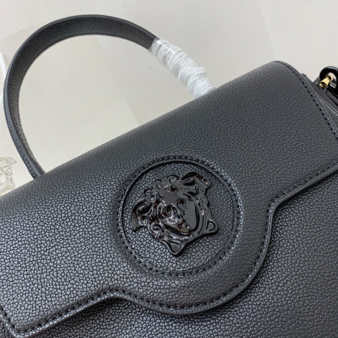 VERSACE MEDIUM LA MEDUSA HANDBAG Black DBFI039 25 x 15 x 22 cm