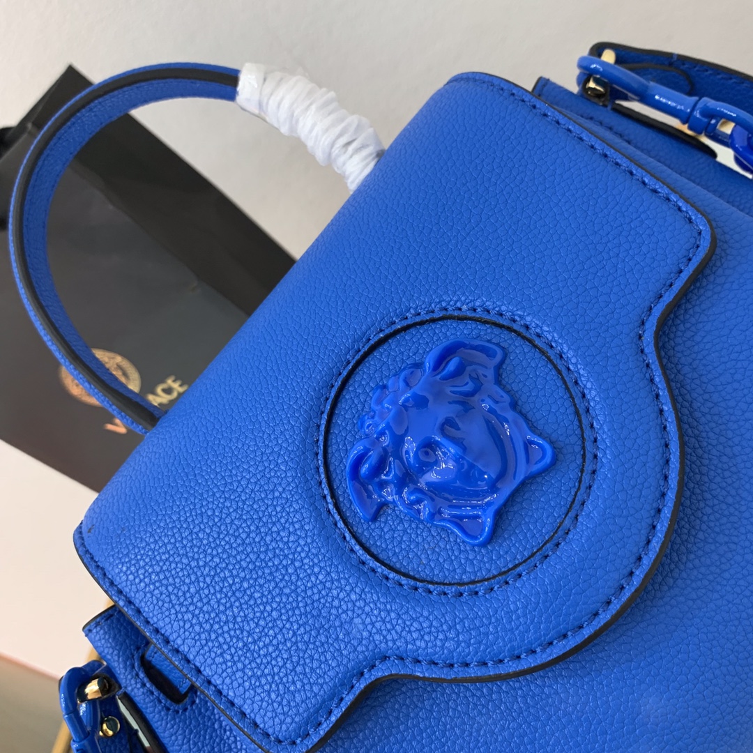 VERSACE SMALL LA MEDUSA HANDBAG Lapis DBFI040 20 x 10 x 17 cm