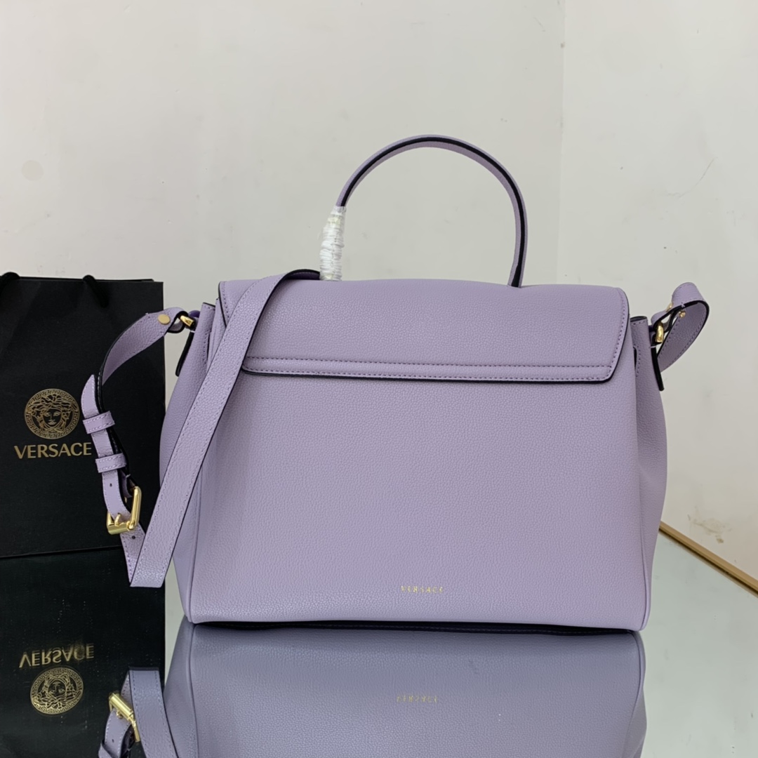 VERSACE LARGE LA MEDUSA HANDBAG Lilac DBFI038 35 x 14 x 25 cm