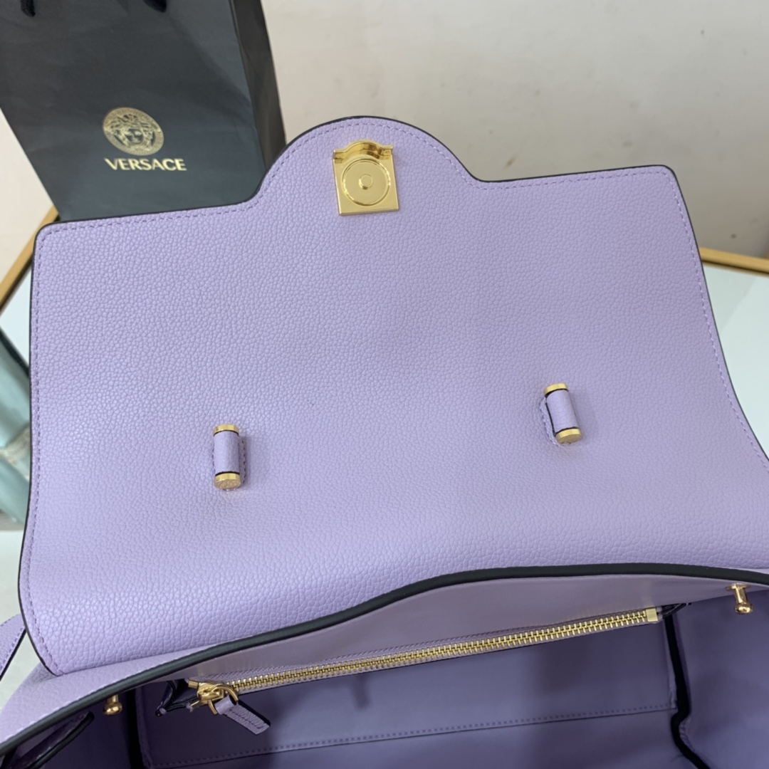 VERSACE LARGE LA MEDUSA HANDBAG Lilac DBFI038 35 x 14 x 25 cm