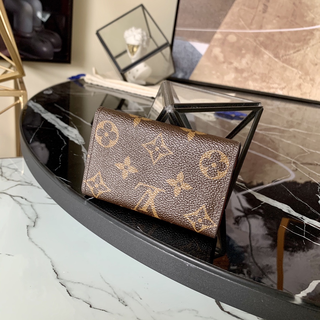 l0vis Vvtt0n 6 key holder monogram canvas peach m62630 10 x 7 cm