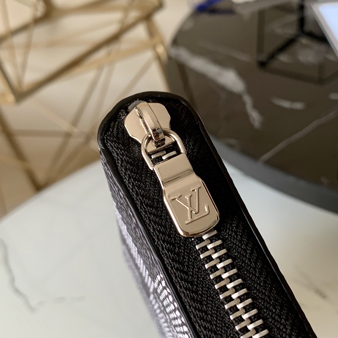 l0vis Vvtt0n vertical zippy wallet damier infini 3d white and black n60442 10 x 20 x 2 cm