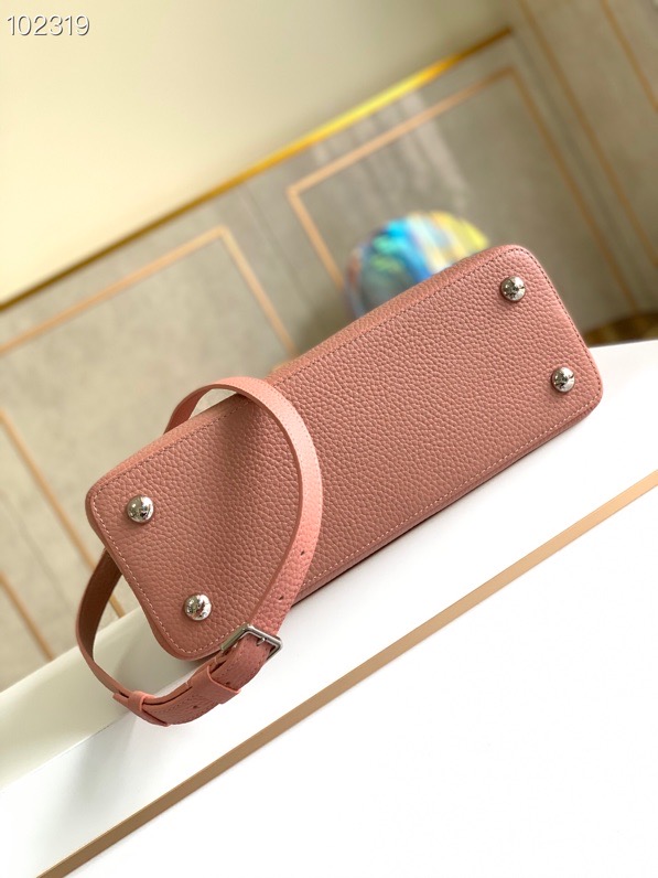 l0vis Vvtt0n capucines mm bag python leather trim and taurillon leather magnolia n92801 31.5 × 20 × 11 cm