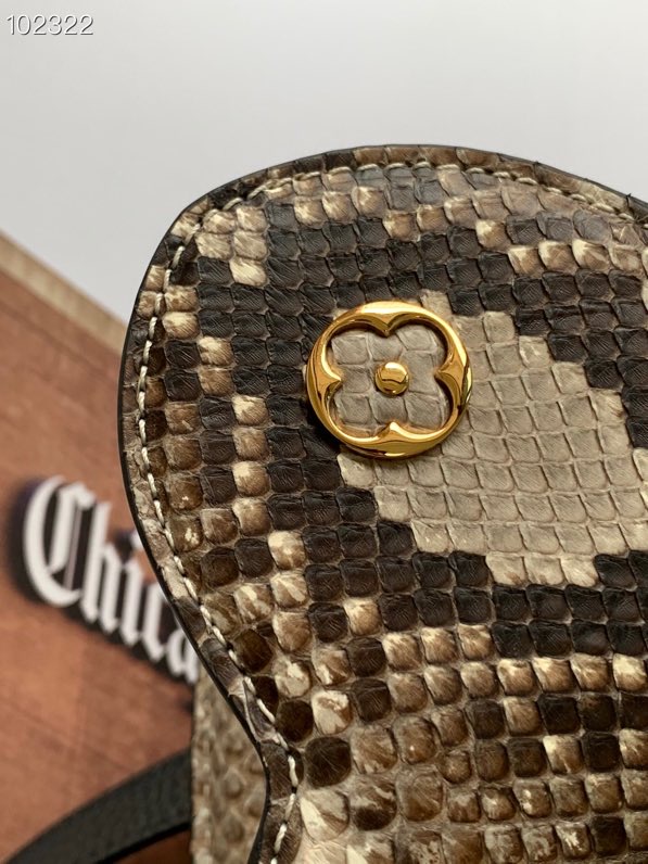 l0vis Vvtt0n capucines bb python leather trim and taurillon leather black n92040 27 × 18 × 9 cm