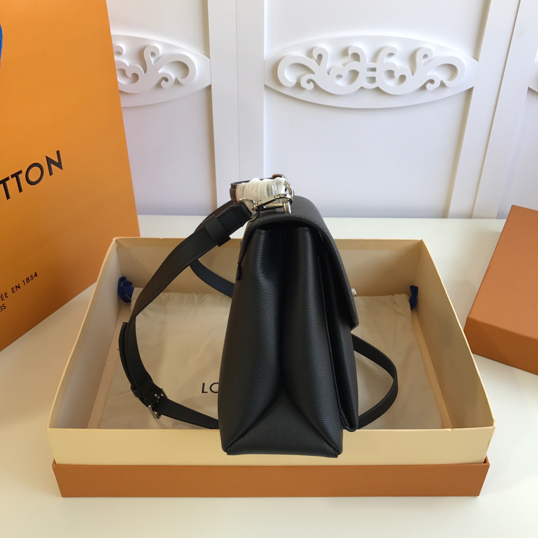 l0vis Vvtt0n mylockme satchel grained calfskin leather black m54849 28 x 20 x 11 cm