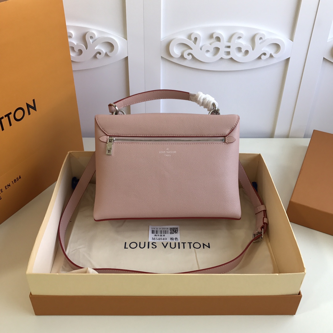 l0vis Vvtt0n mylockme satchel grained calfskin leather rose pink m54849 28 x 20 x 11 cm