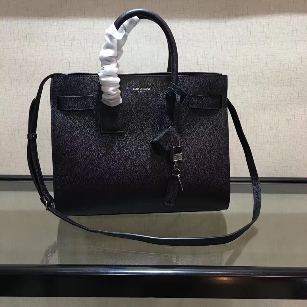 Y51 small classic sac de jour in grained leather black 378299 32 x 25 x 16.5 cm