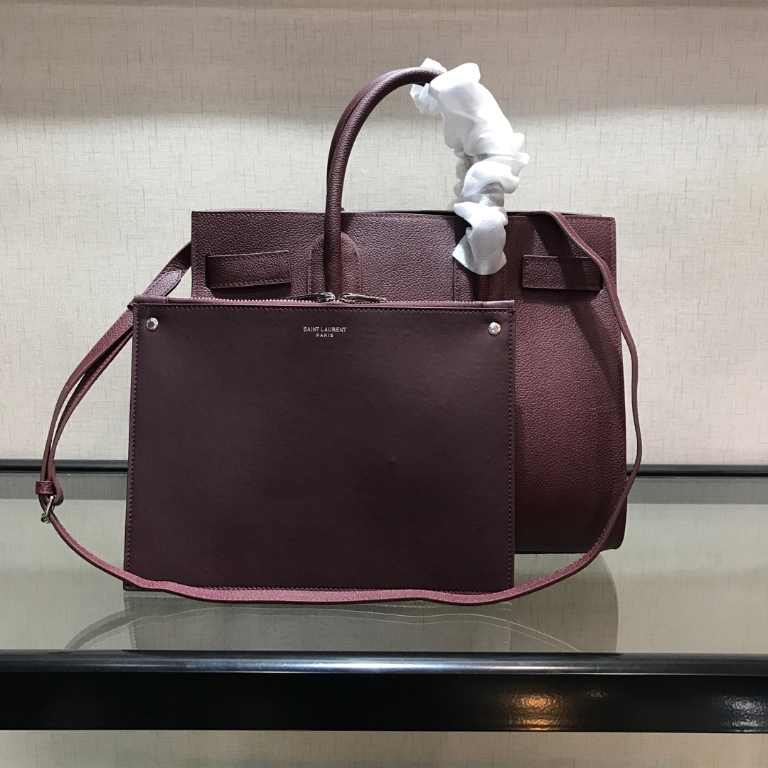 Y51 small classic sac de jour in grained leather burgundy 378299 32 x 25 x 16.5 cm
