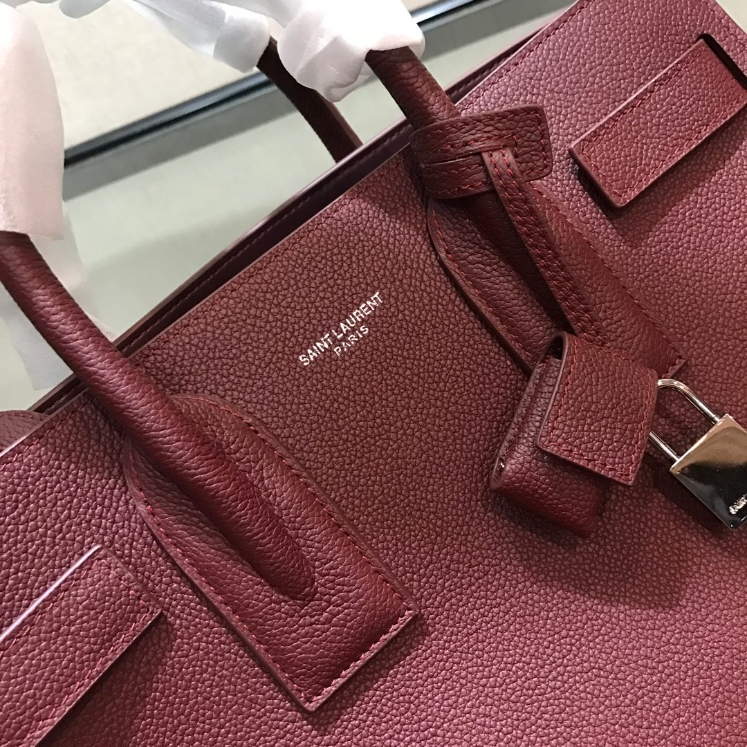 Y51 small classic sac de jour in grained leather burgundy 378299 32 x 25 x 16.5 cm