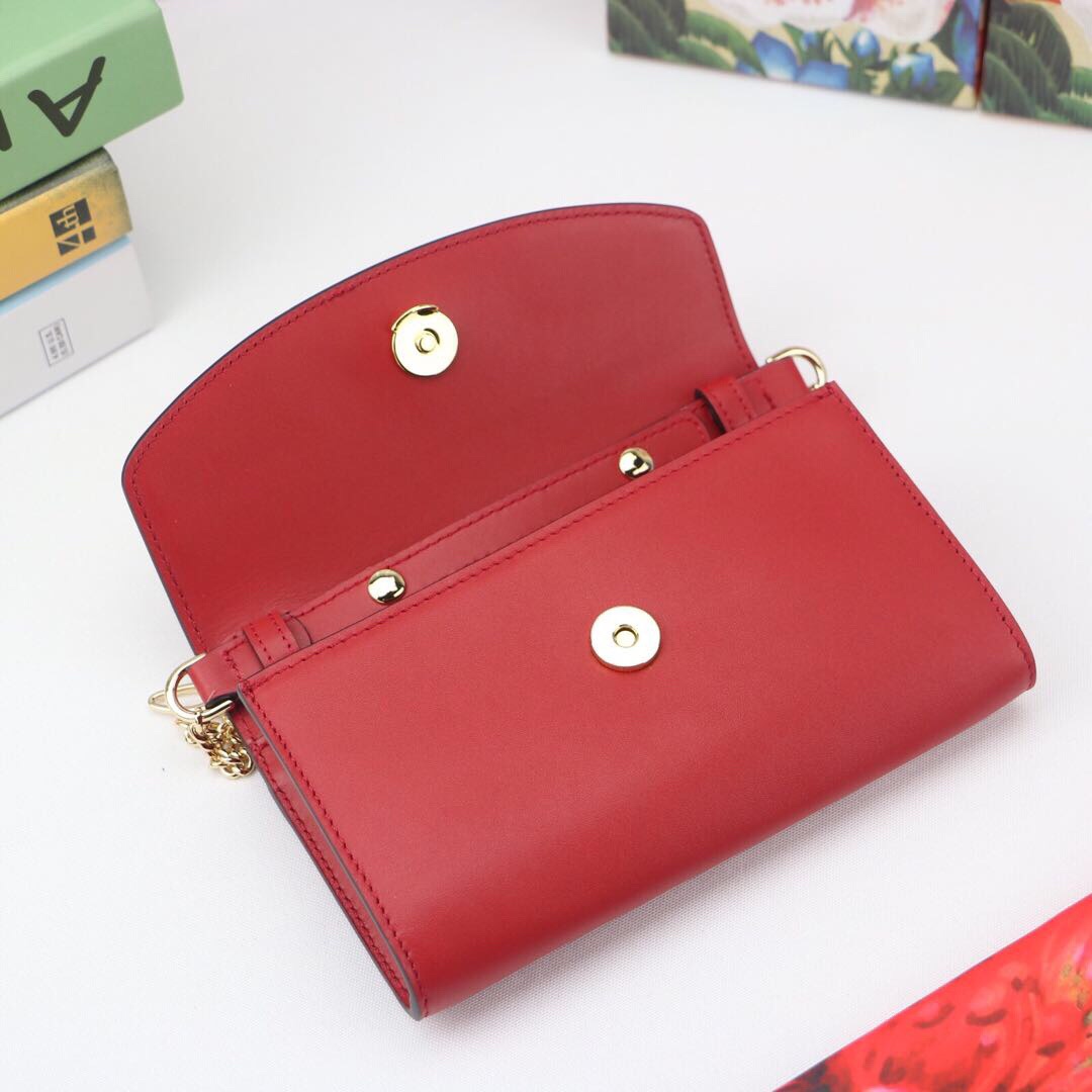 Gvc*1 mini shoulder bag leather red 564718 18.5 x 11 x 3.5 cm