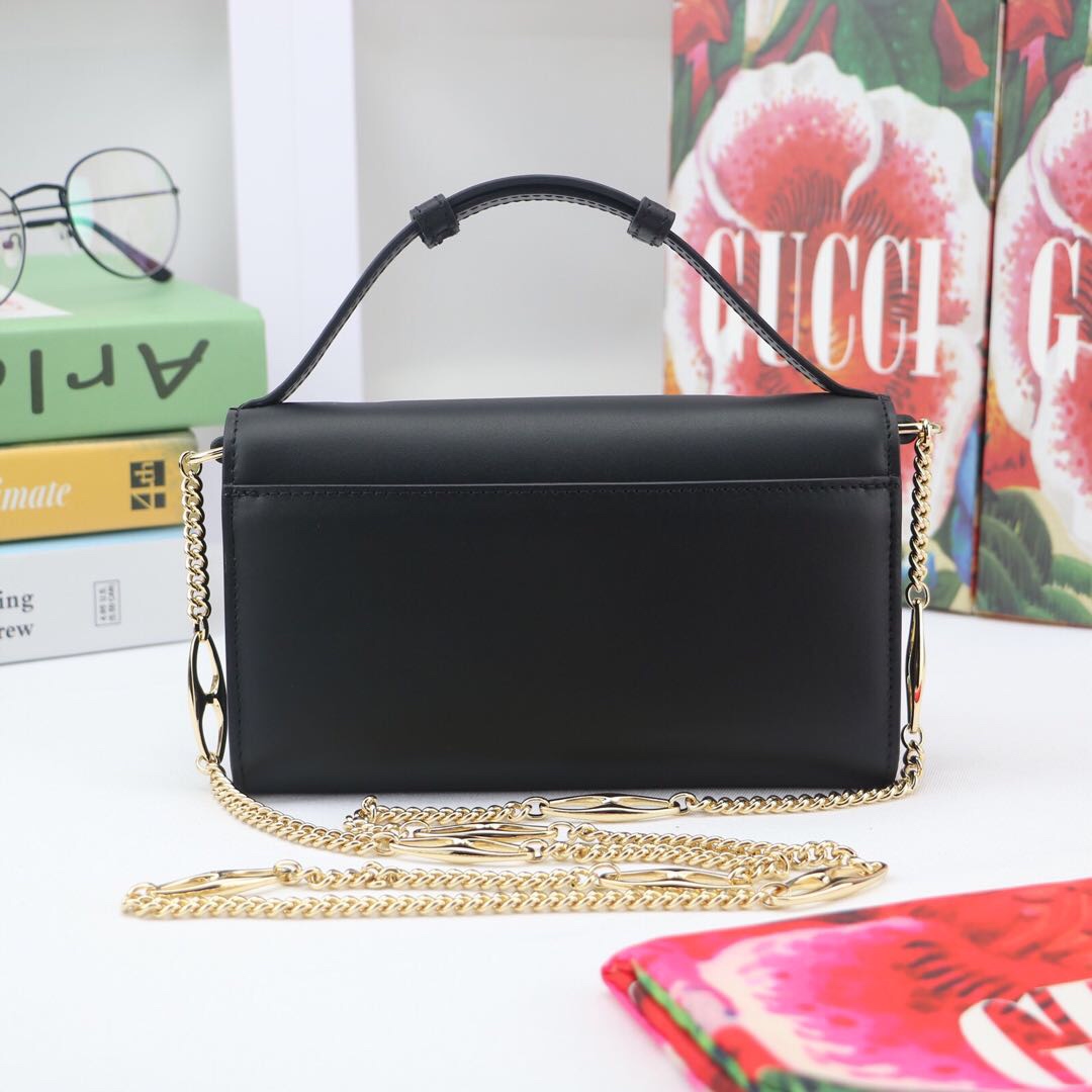Gvc*1 mini shoulder bag leather black 564718 18.5 x 11 x 3.5 cm