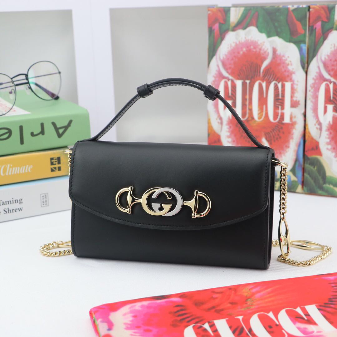 Gvc*1 mini shoulder bag leather black 564718 18.5 x 11 x 3.5 cm