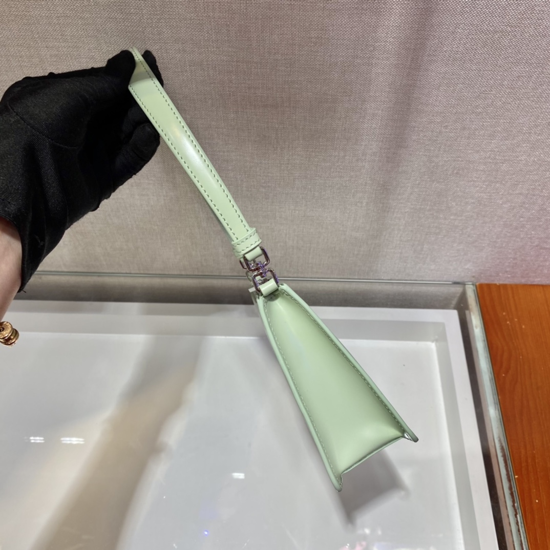 Pra*a mini saffiano leather bag aqua 1bc155 20 x 12 x 5.5 cm