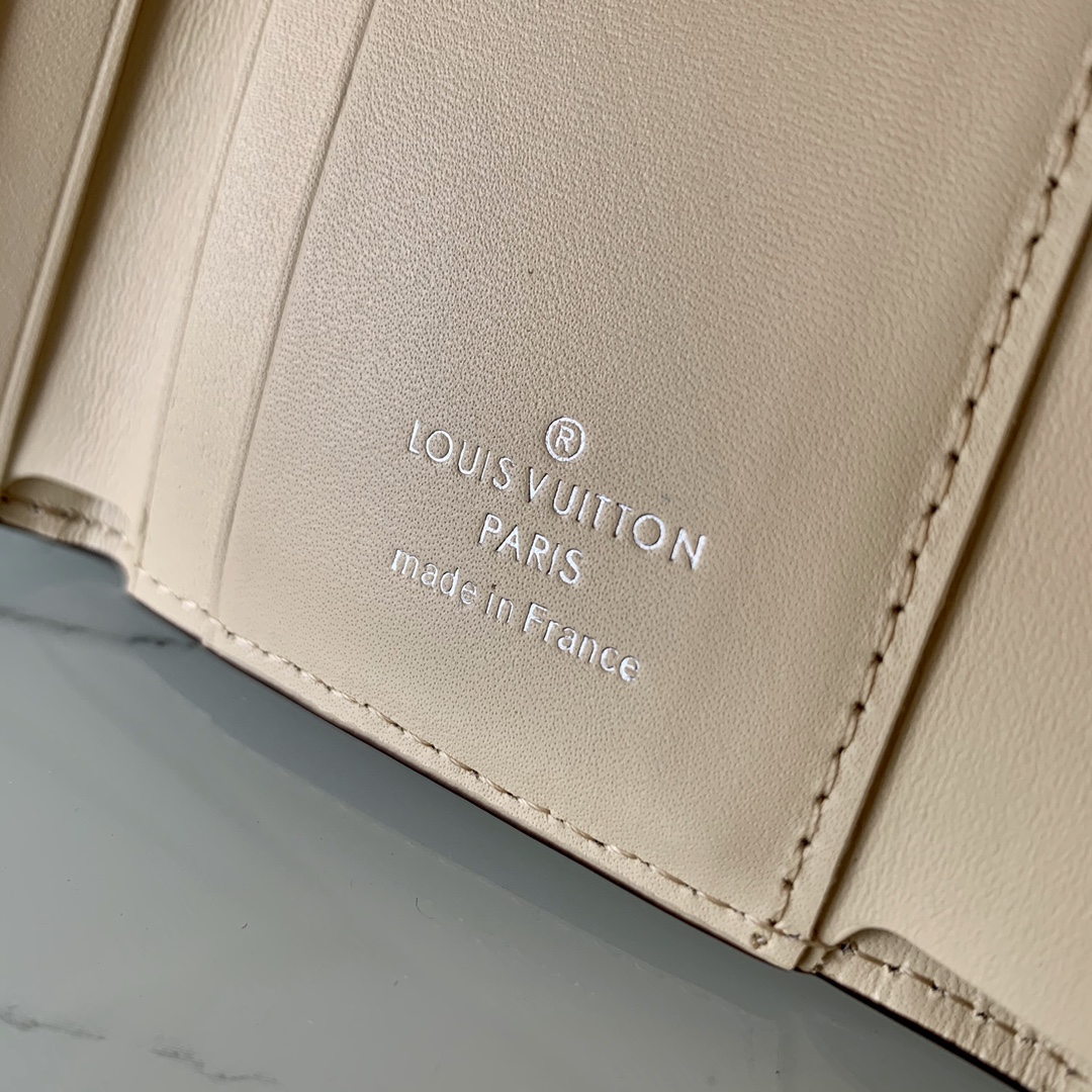 l0vis Vvtt0n iris xs wallet monogram perforations creme m69033 9.8 x 7.8 x 1 cm