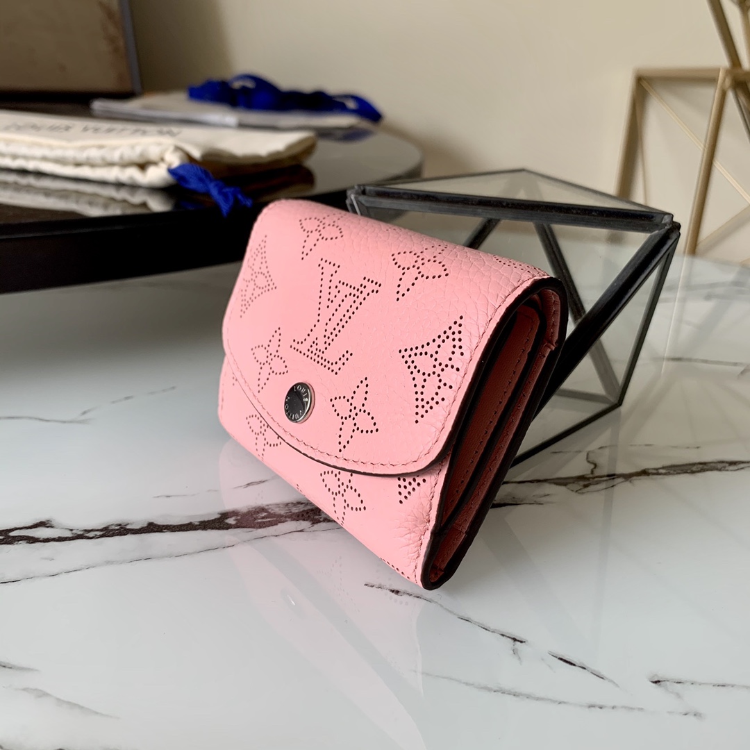 l0vis Vvtt0n iris xs wallet monogram perforations pink m67499 9.8 x 7.8 x 1 cm