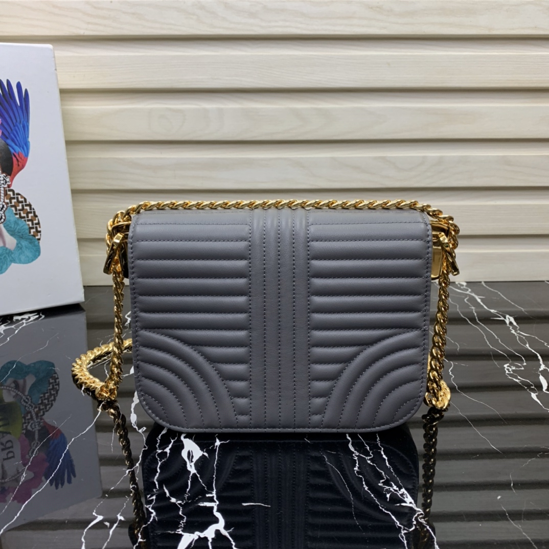 Pra*a diagramme shoulder bag grey 1bd227 20.5 x 14 x 5 cm