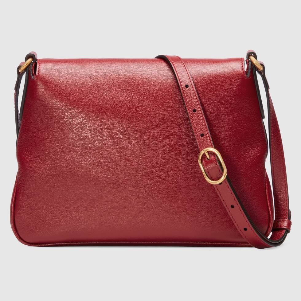 Gvc*1 small messenger bag with double g leather red 648934 23.5 x 17.5 x 5 cm