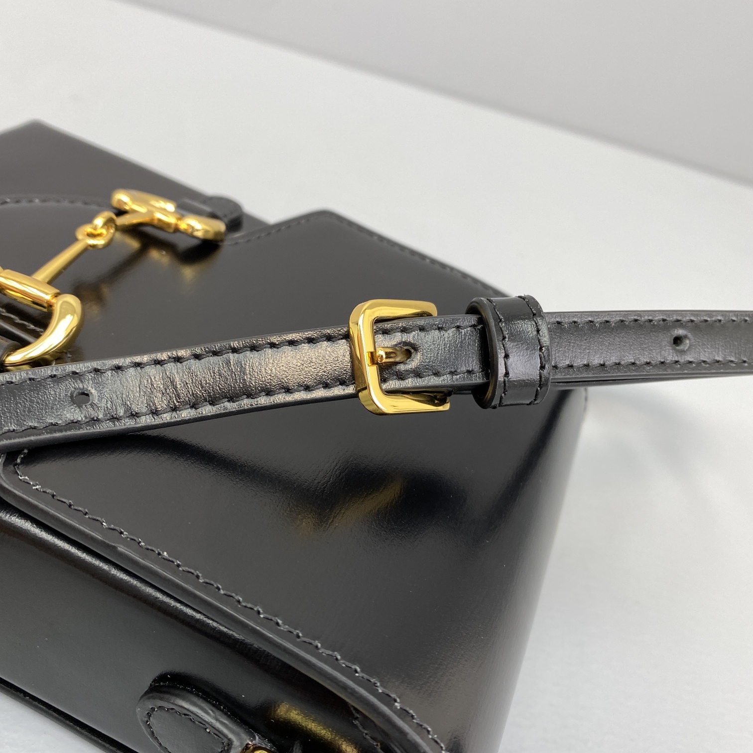 Gvc*1 mini horsebit 1955 bag leather black 625615 11.5 x 17 x 4 cm