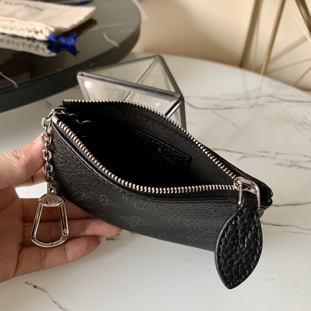 l0vis Vvtt0n key pouch mahina leather monogram pattern black m69532 13.8 x 9 x 1.5 cm